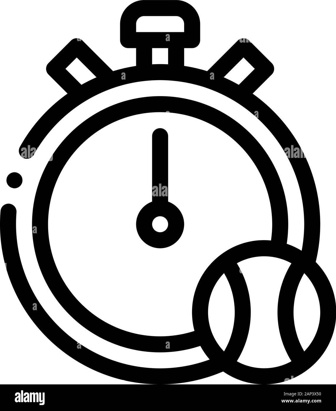 Stopwatch Ball Icon Vector Outline Illustration Stock Vector Image ...
