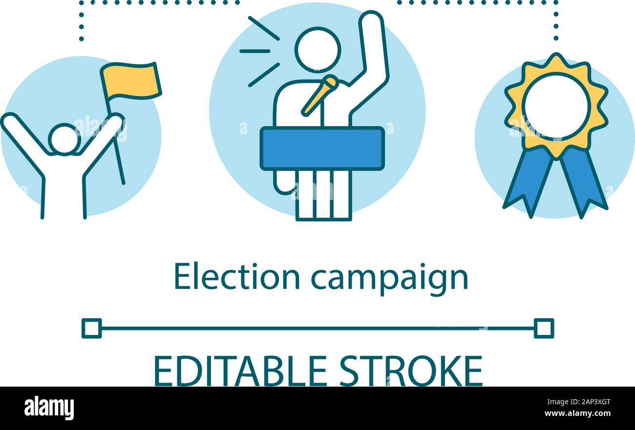 Elections Concept Icon Election Campaign Idea Thin Line Illustration