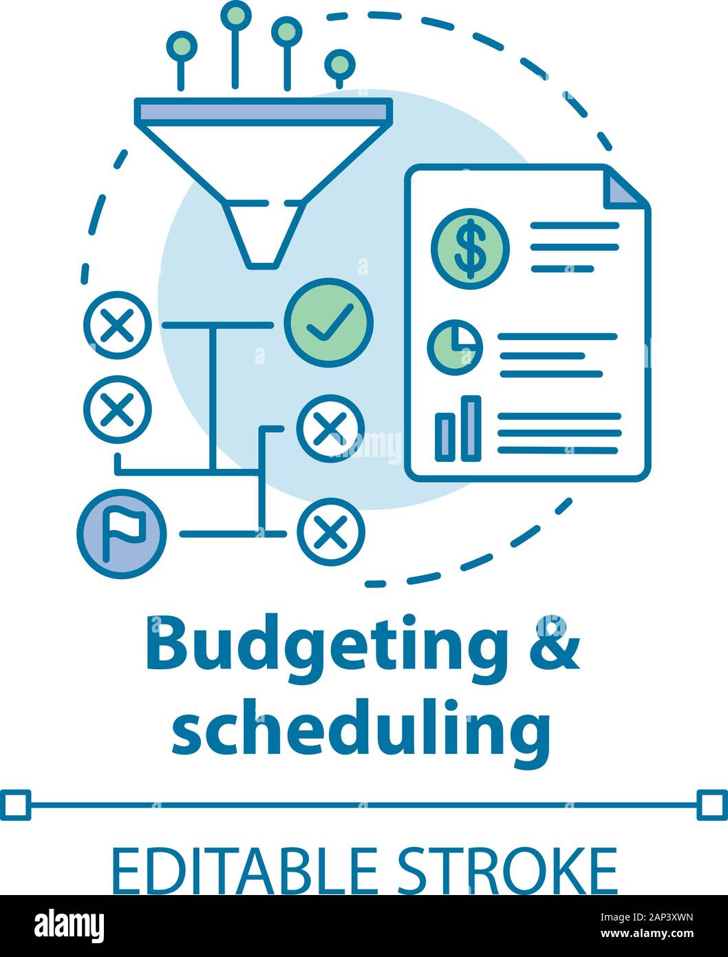 Budgeting Scheduling Concept Icon Business Strategy Financing Plan 