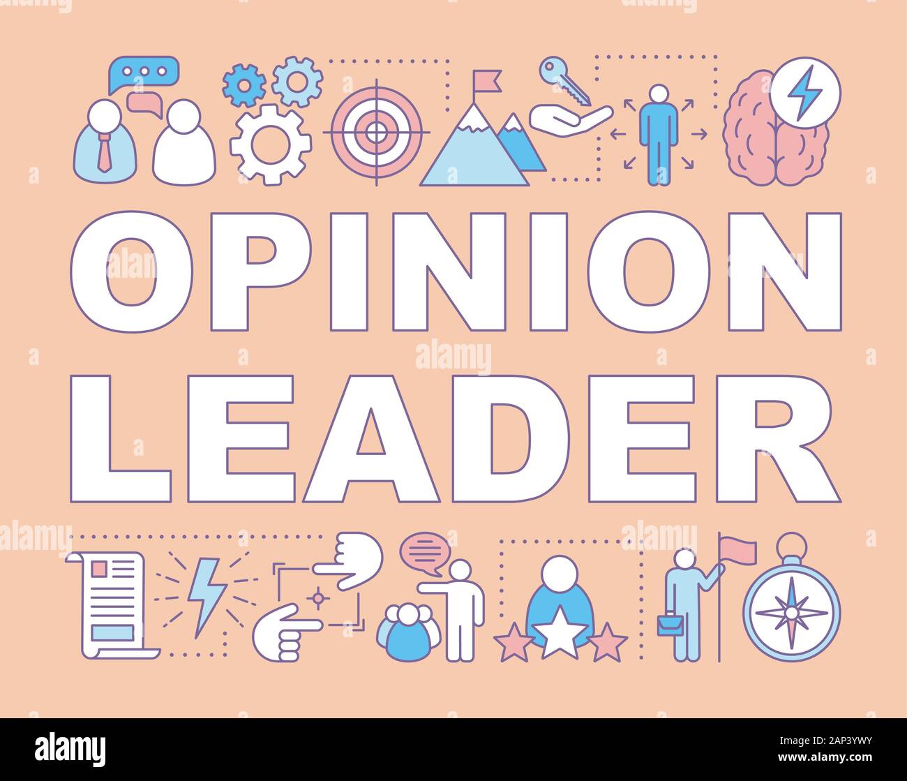 Opinion Leader Word Concepts Banner Communication With Society