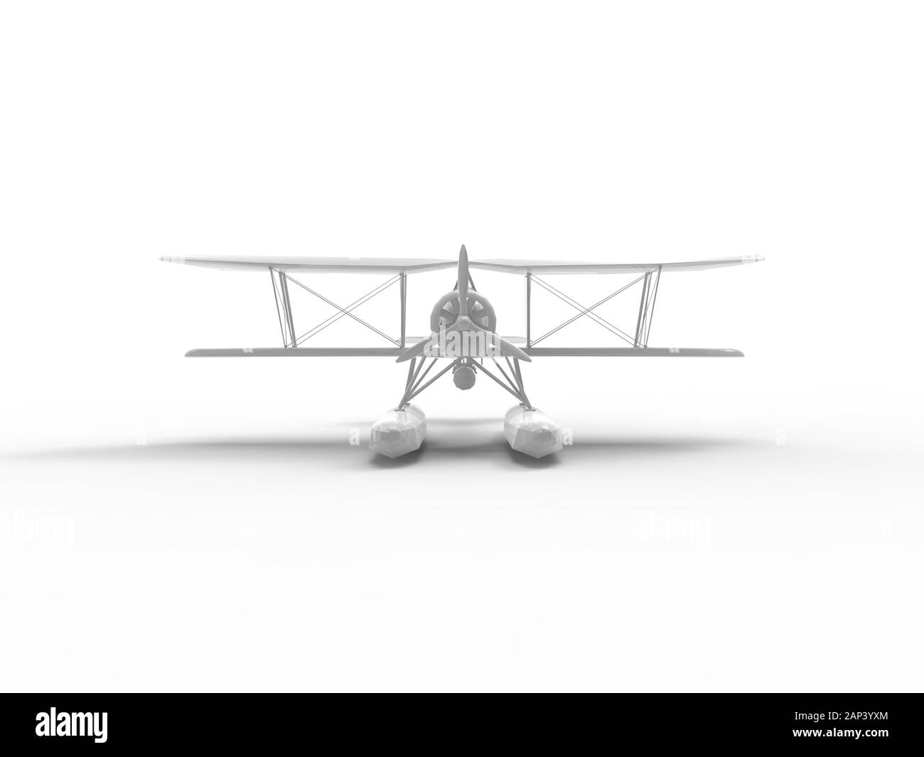 3D rendering of a water plane isolated in empty white space. Stock Photo