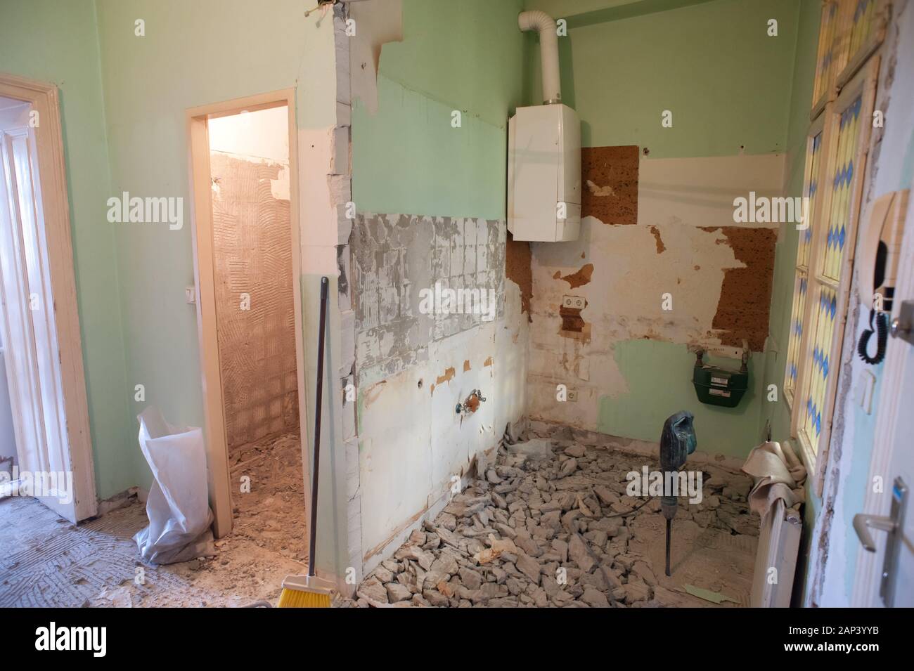 Altbausanierung - Renovation Stock Photo