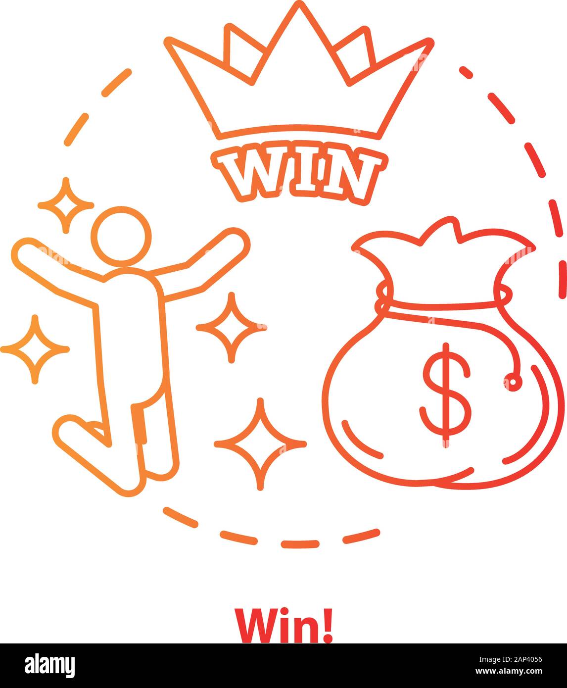 Win concept icon. Jackpot, success idea 