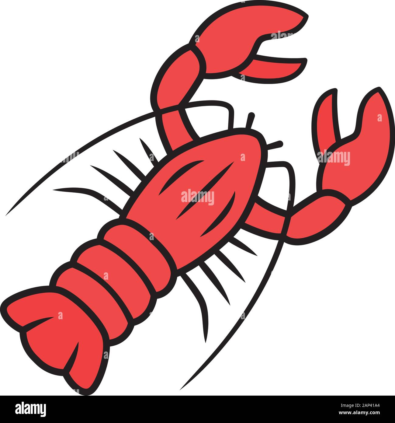 Cartoon red shrimp crab lobster Cut Out Stock Images & Pictures - Alamy