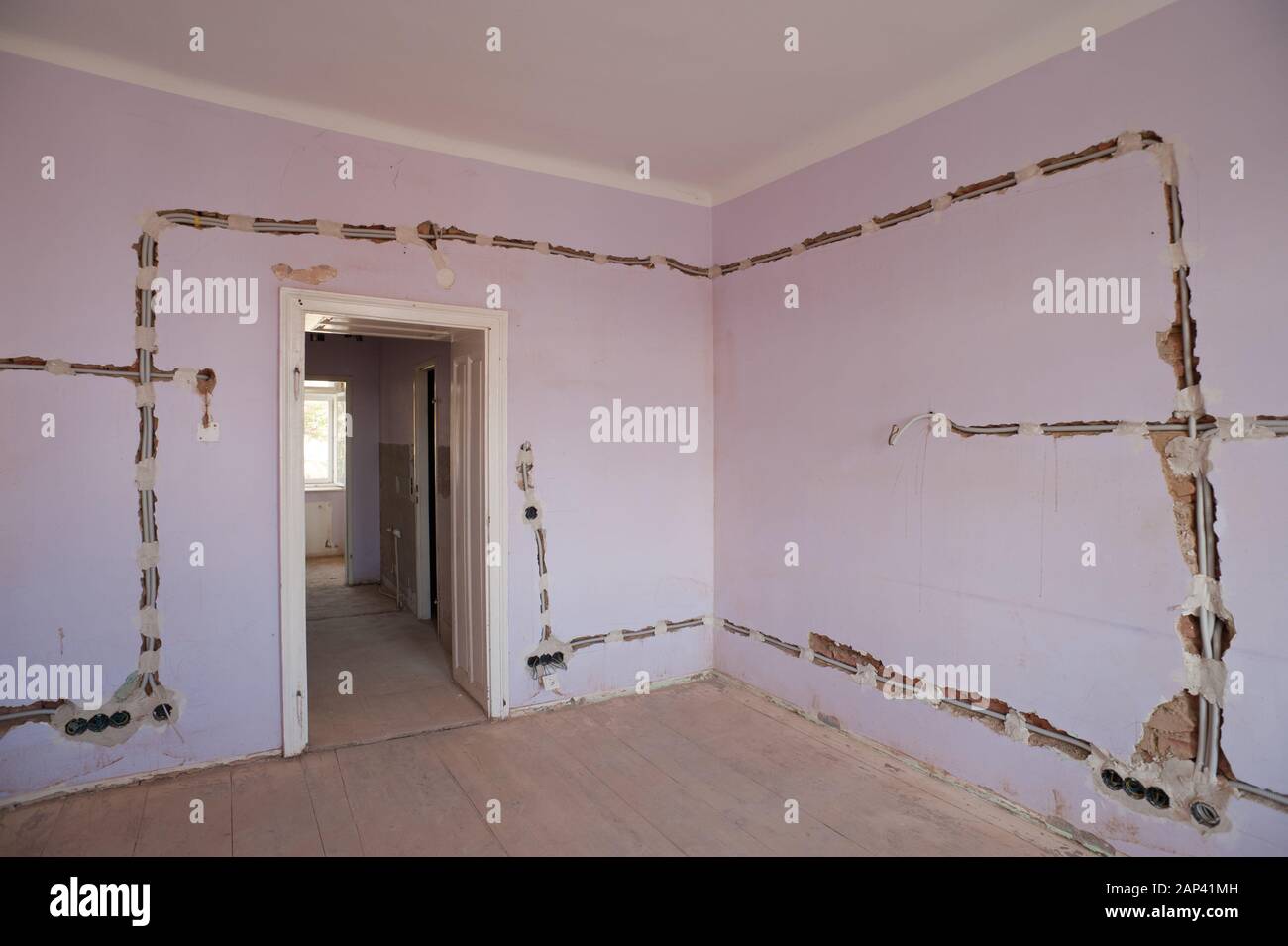 Sanierung einer Altbauwohnung - Renovation of an old flat Stock Photo