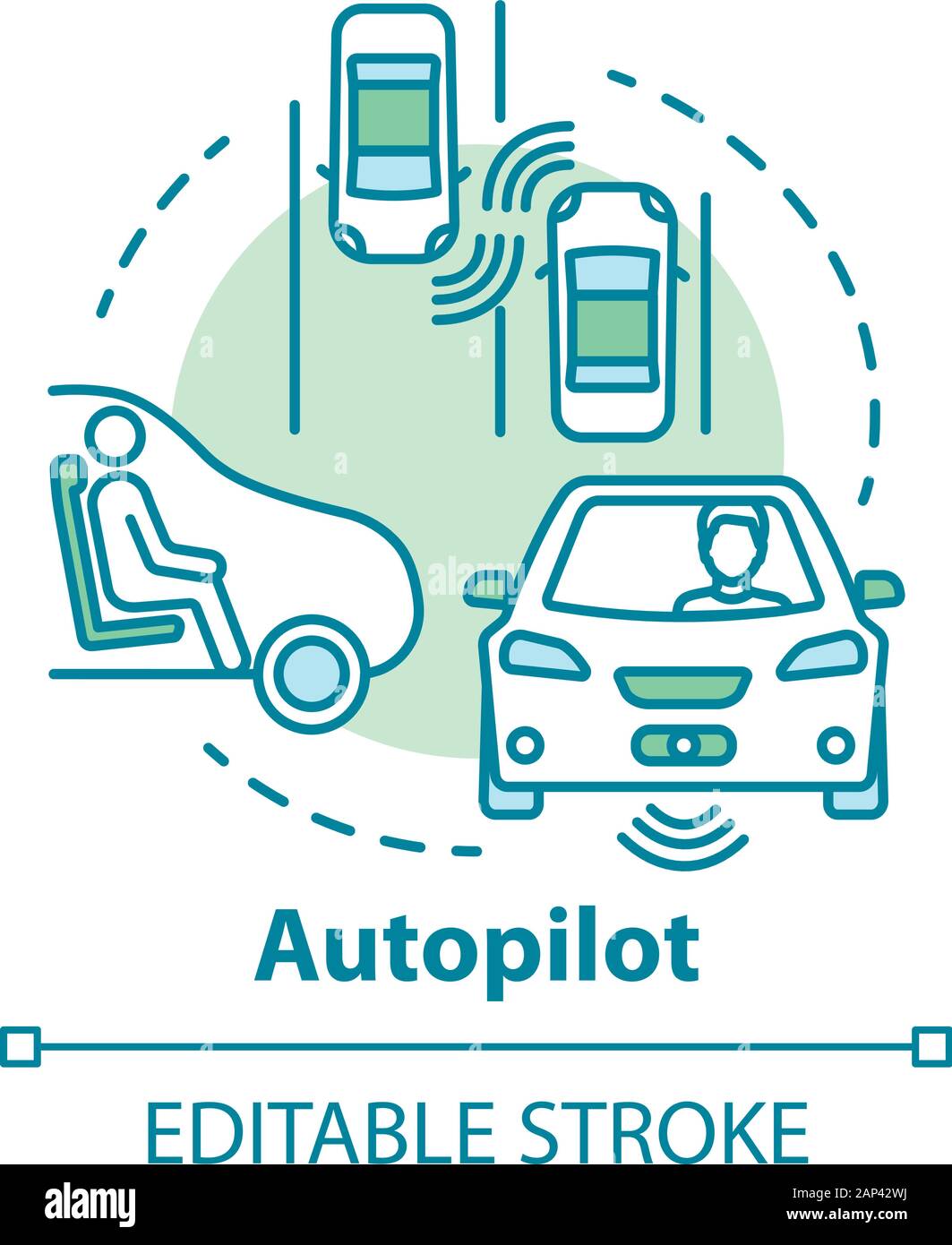 Premium Vector | Autonomous self-driving car