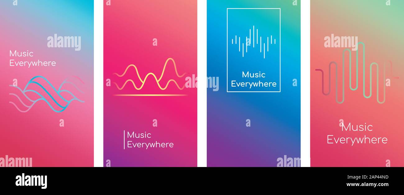 Music Everywhere Social Media Stories Duotone Template Set