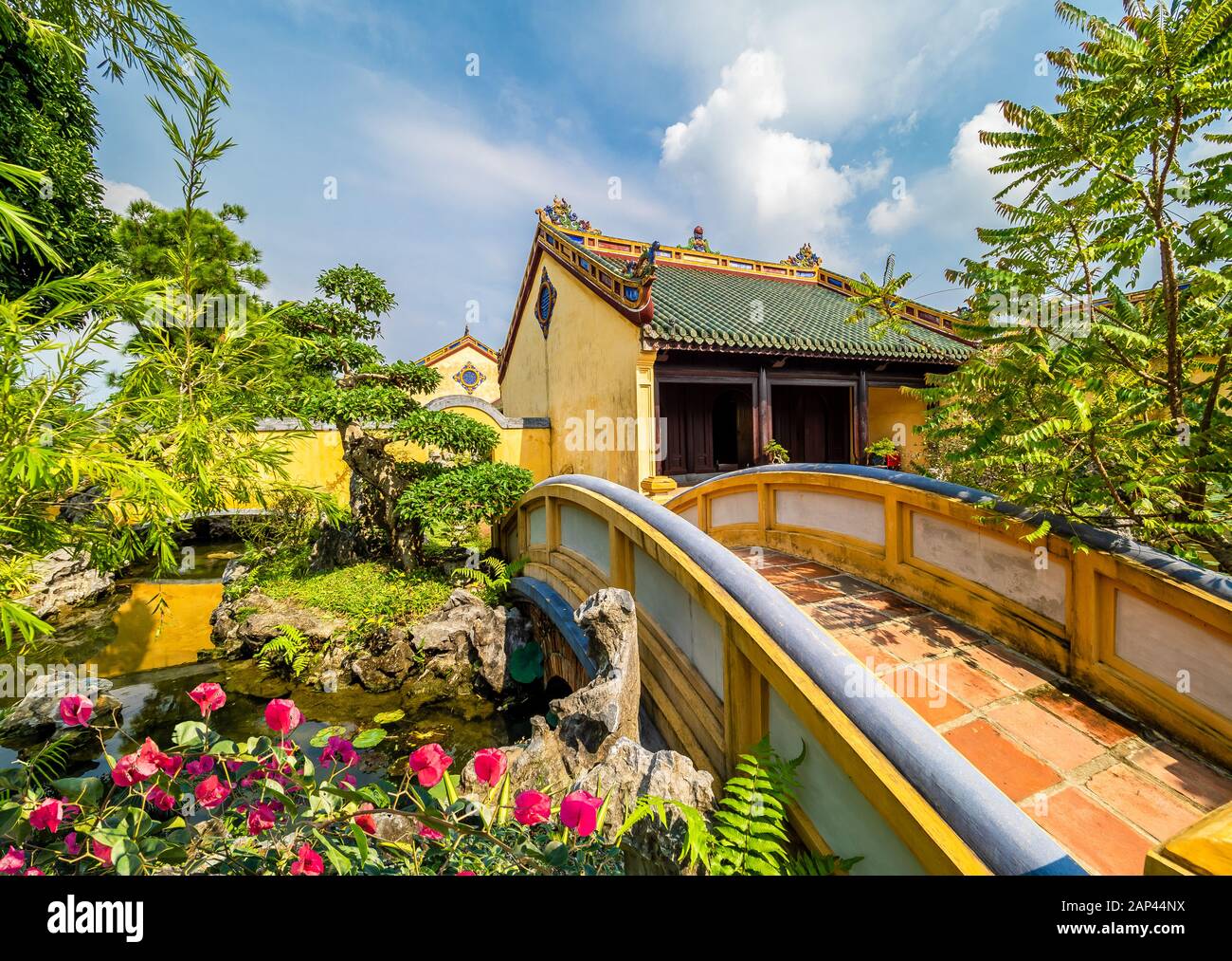 Garden of Imperial Royal Palace Hue, Vietnam Stock Photo