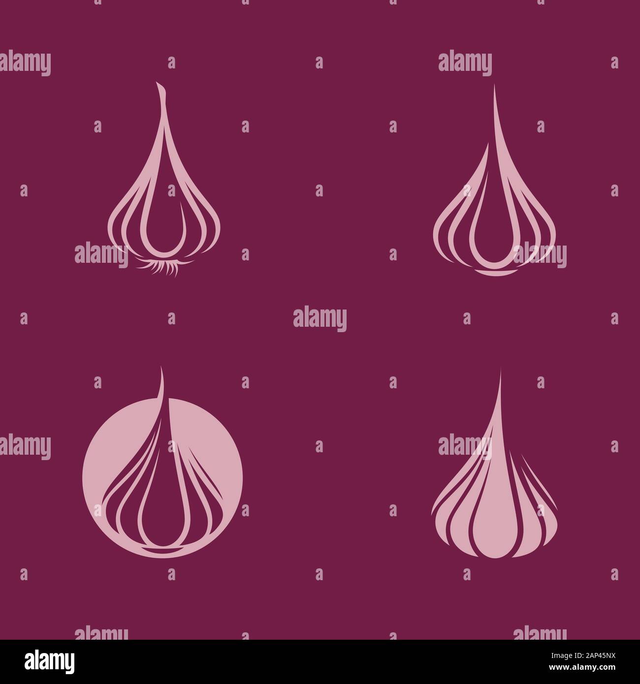 Garlic vector icon illustration design template Stock Vector Image ...