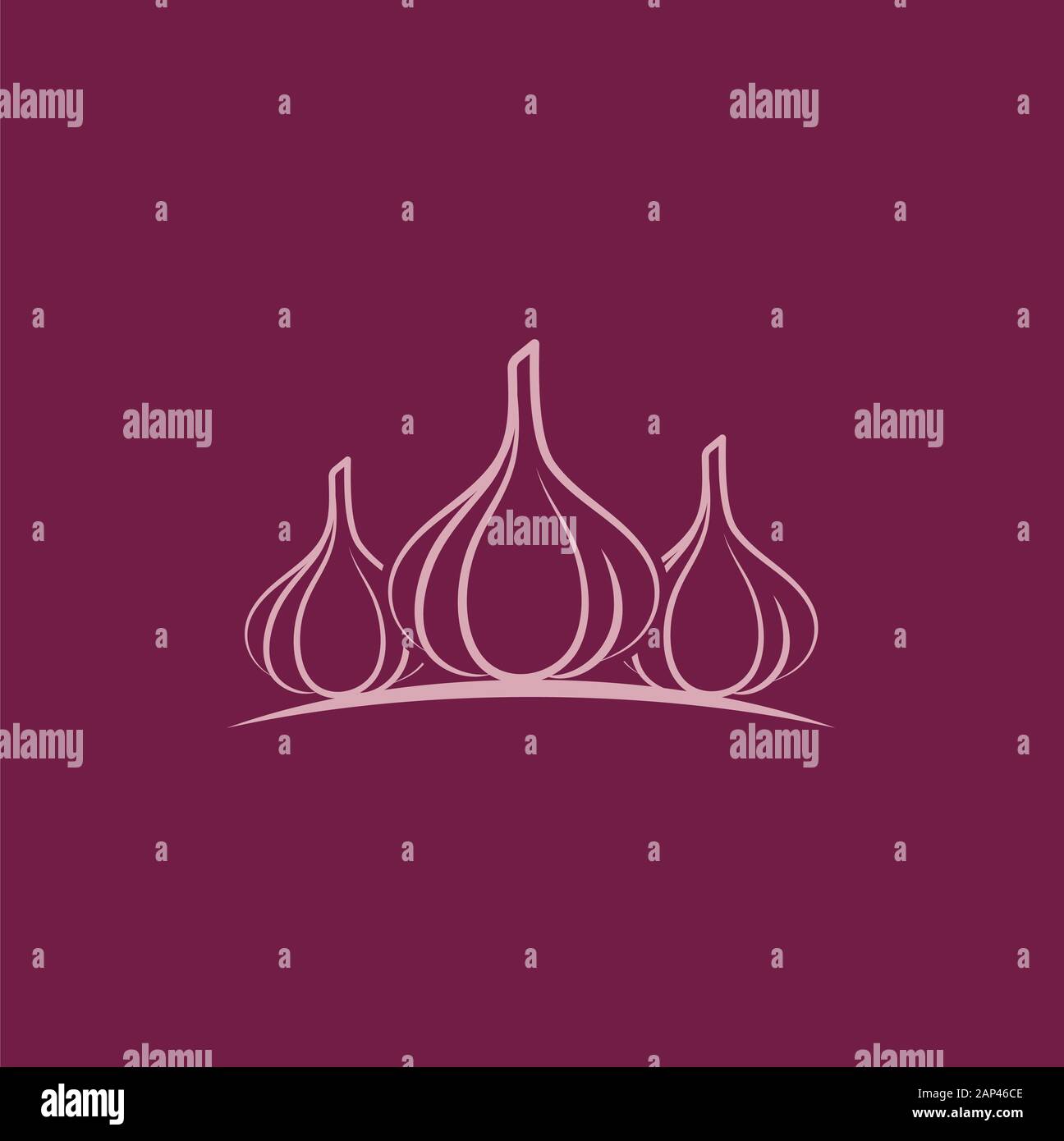 Garlic vector icon illustration design template Stock Vector Image ...
