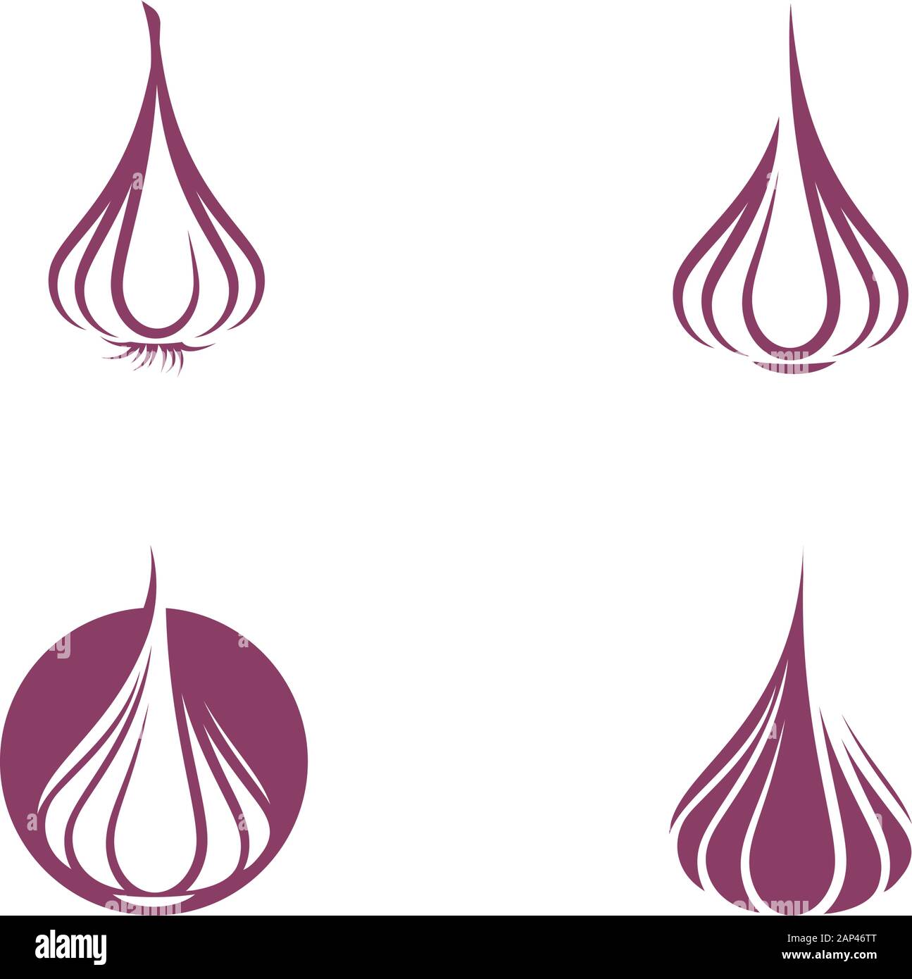 Garlic vector icon illustration design template Stock Vector Image ...