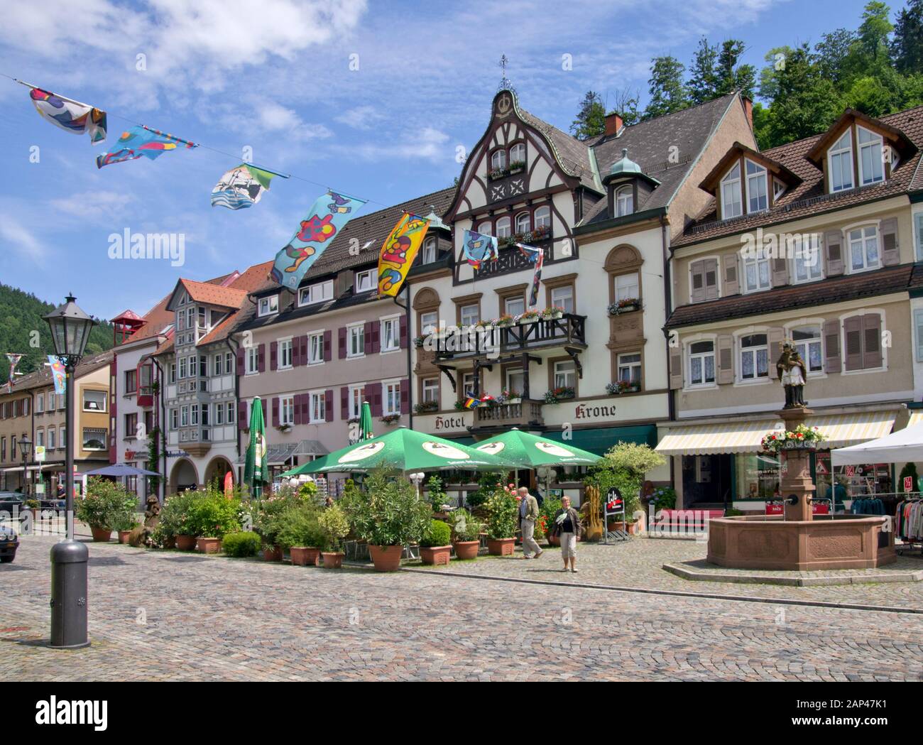 Hotel Krone in Wolfach in the Black Forest Stock Photo