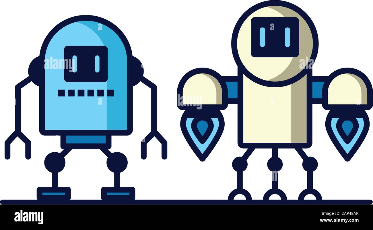 couple of robots technology icons Stock Vector Image & Art - Alamy