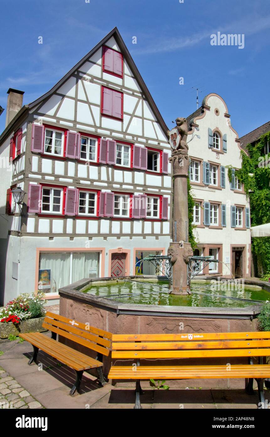 Schiltach, buildings in the old quarter Stock Photo