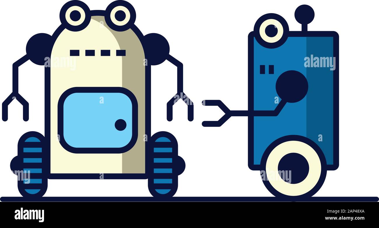 couple of robots technology icons Stock Vector Image & Art - Alamy