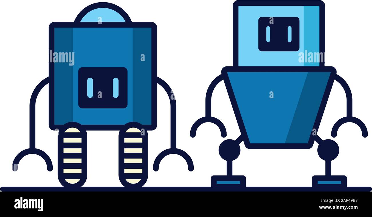 couple of robots technology icons Stock Vector Image & Art - Alamy