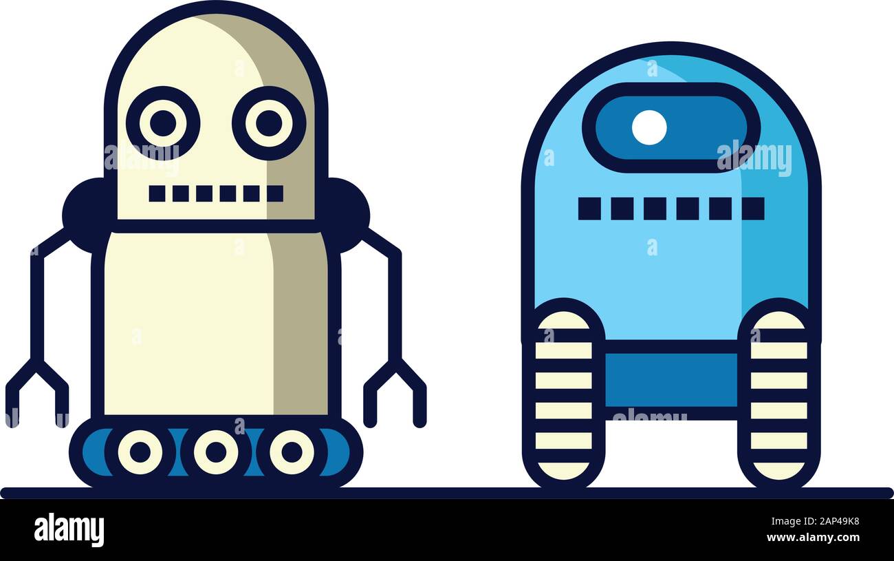couple of robots technology icons Stock Vector Image & Art - Alamy
