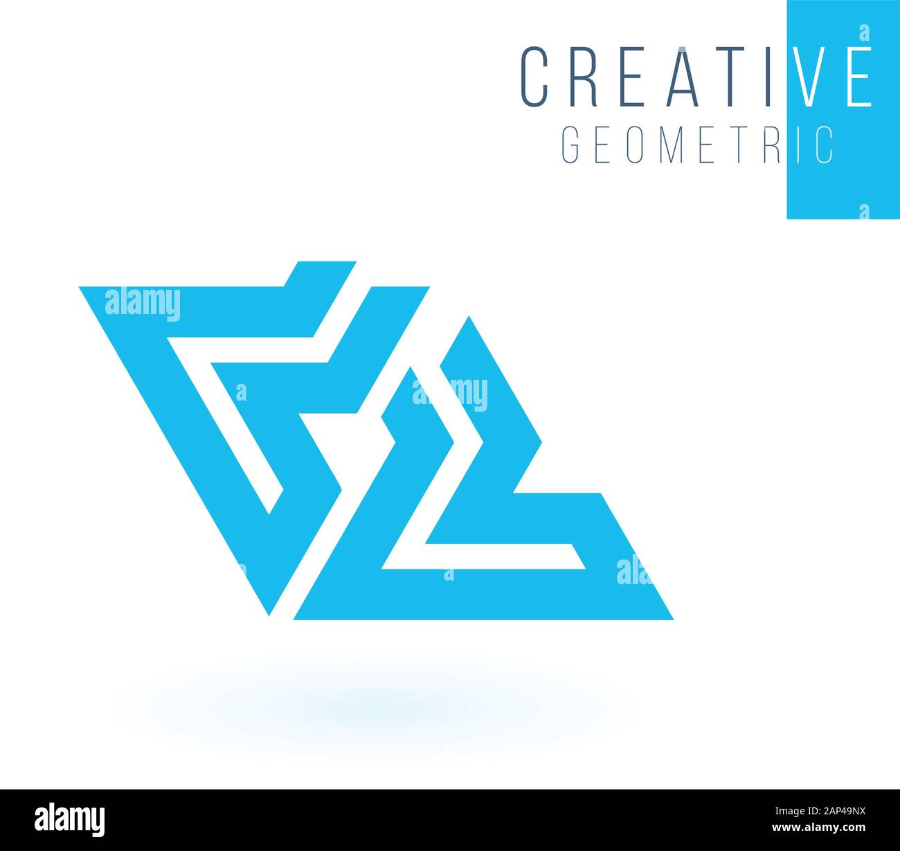 Geometric triangle arrows icon vector design elements. Business identity tech element. Stock Vector illustration isolated Stock Vector