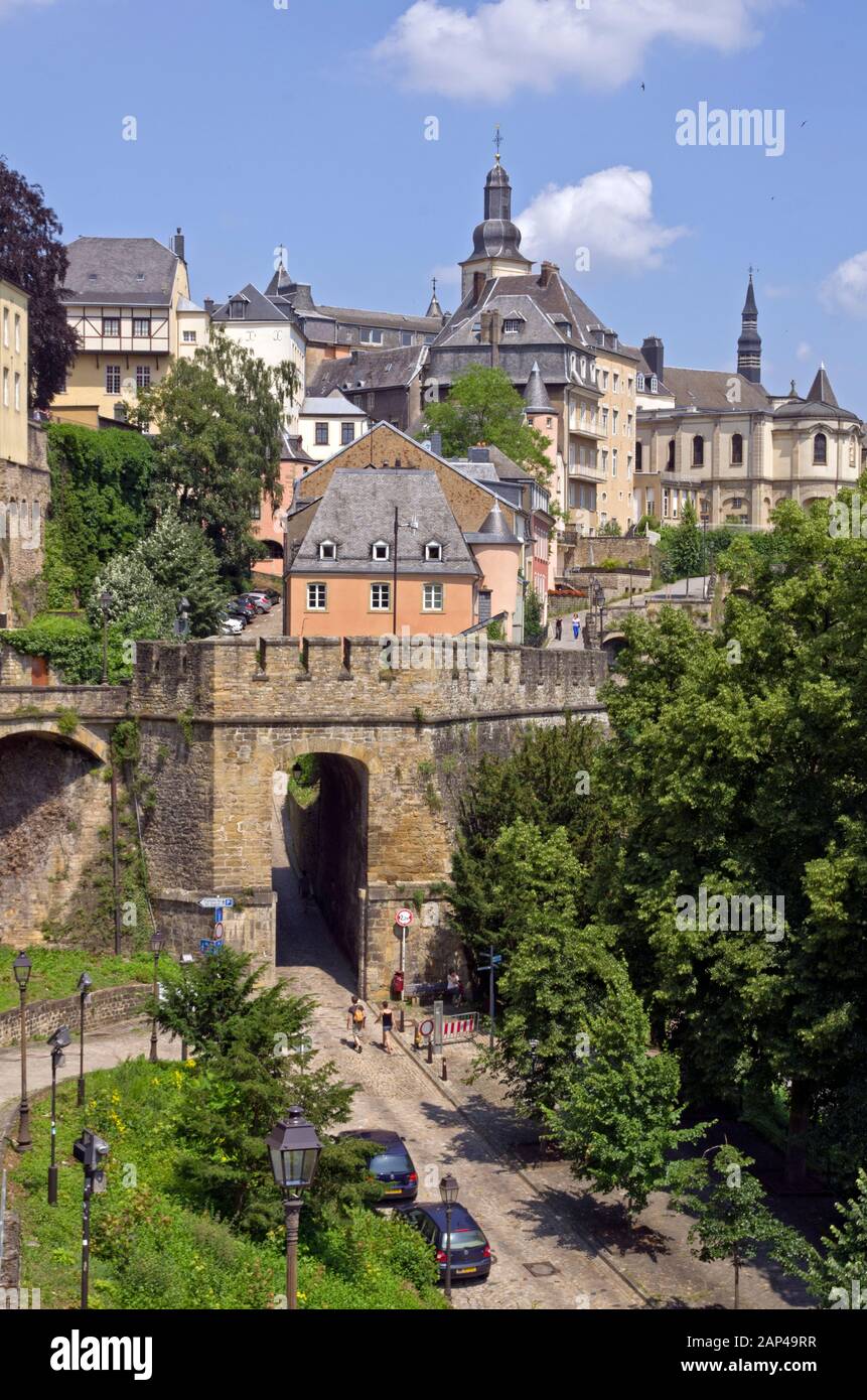 The Grund Gate Luxembourg Stock Photo