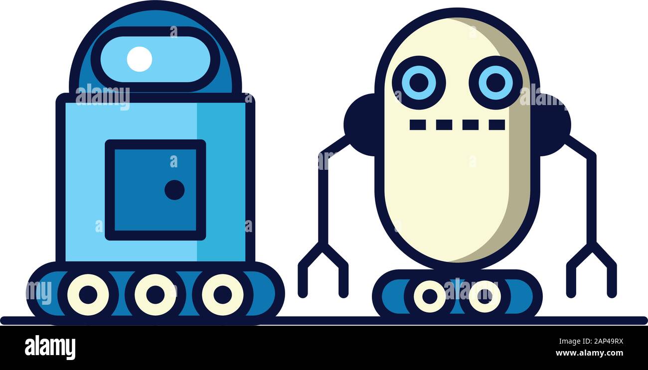 couple of robots technology icons Stock Vector Image & Art - Alamy
