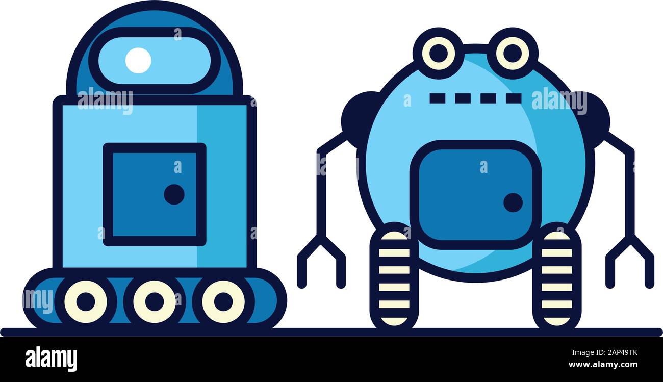 couple of robots technology icons Stock Vector Image & Art - Alamy