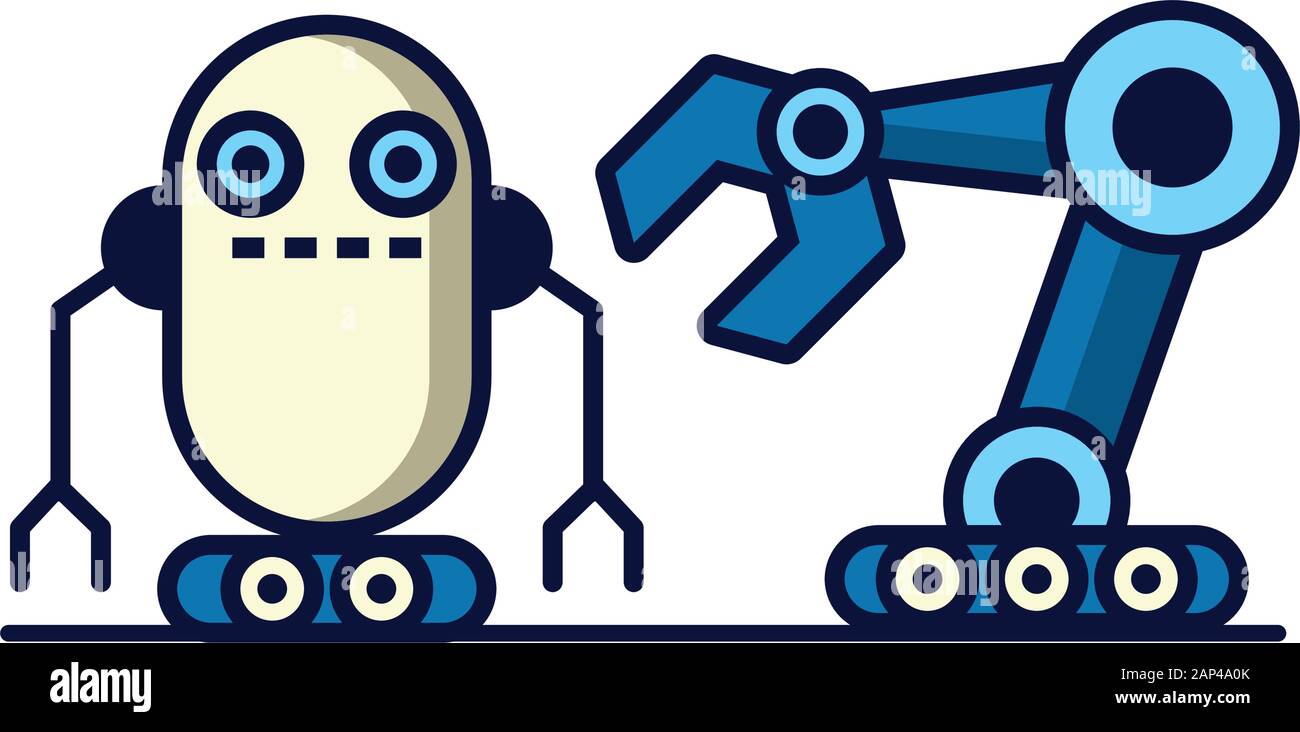couple of robots technology icons Stock Vector Image & Art - Alamy