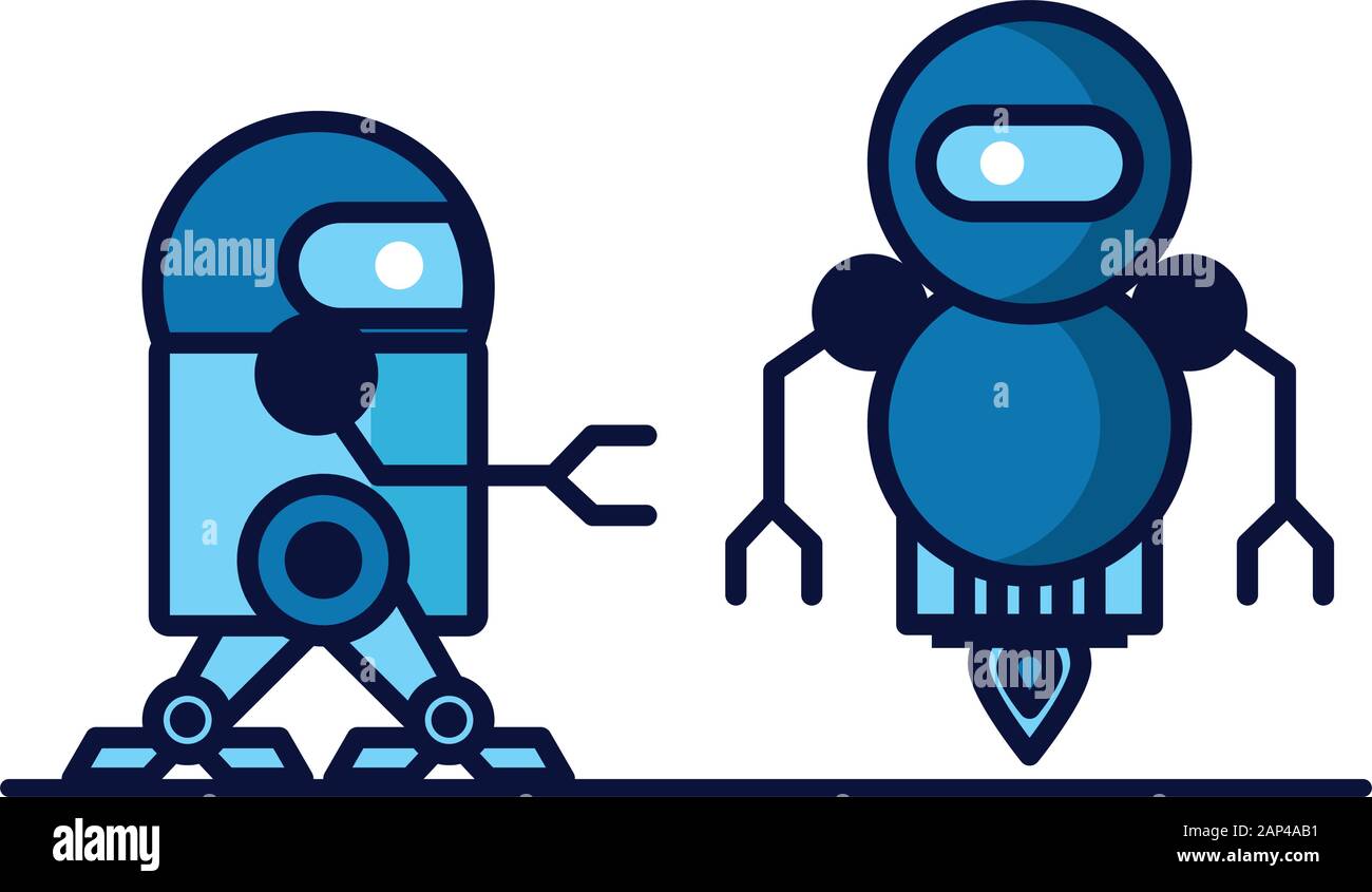 couple of robots technology icons Stock Vector Image & Art - Alamy