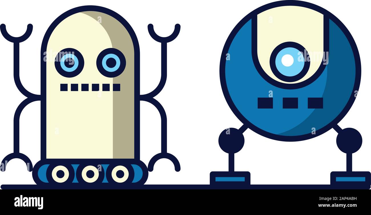 couple of robots technology icons Stock Vector Image & Art - Alamy