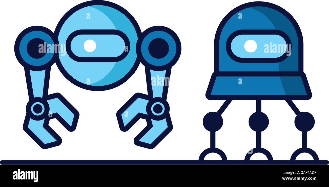 couple of robots technology icons Stock Vector Image & Art - Alamy