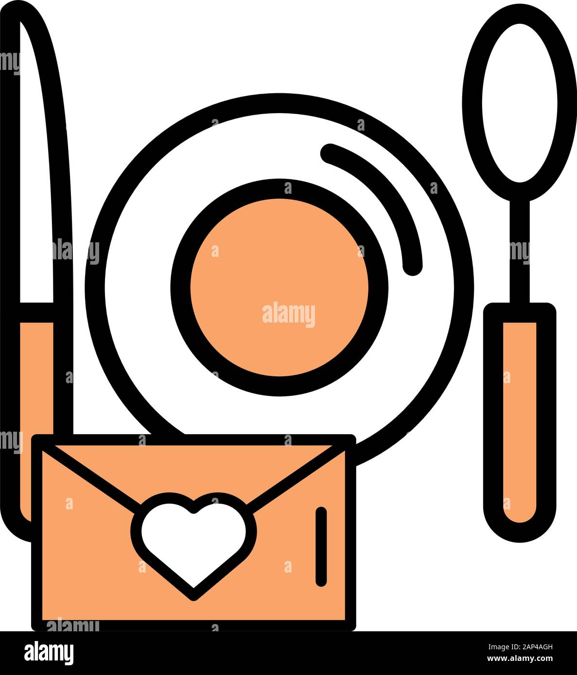 happy valentines day envelope with heart Stock Vector Image & Art - Alamy