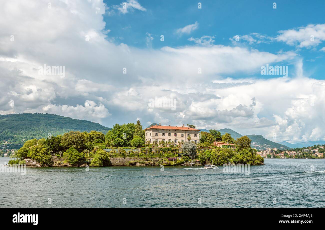 Palazzo Madre at Isola Madre, Lago Maggiore, seen from the lakeside
