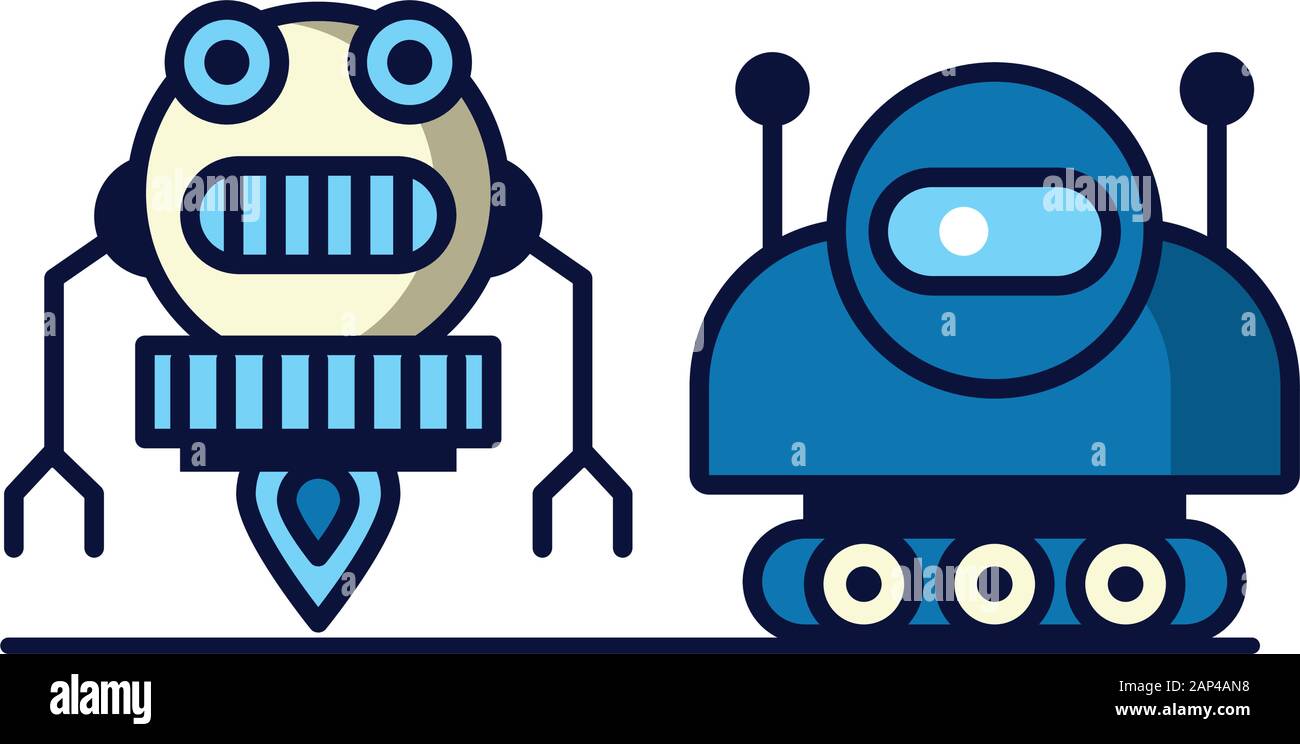 couple of robots technology icons Stock Vector Image & Art - Alamy