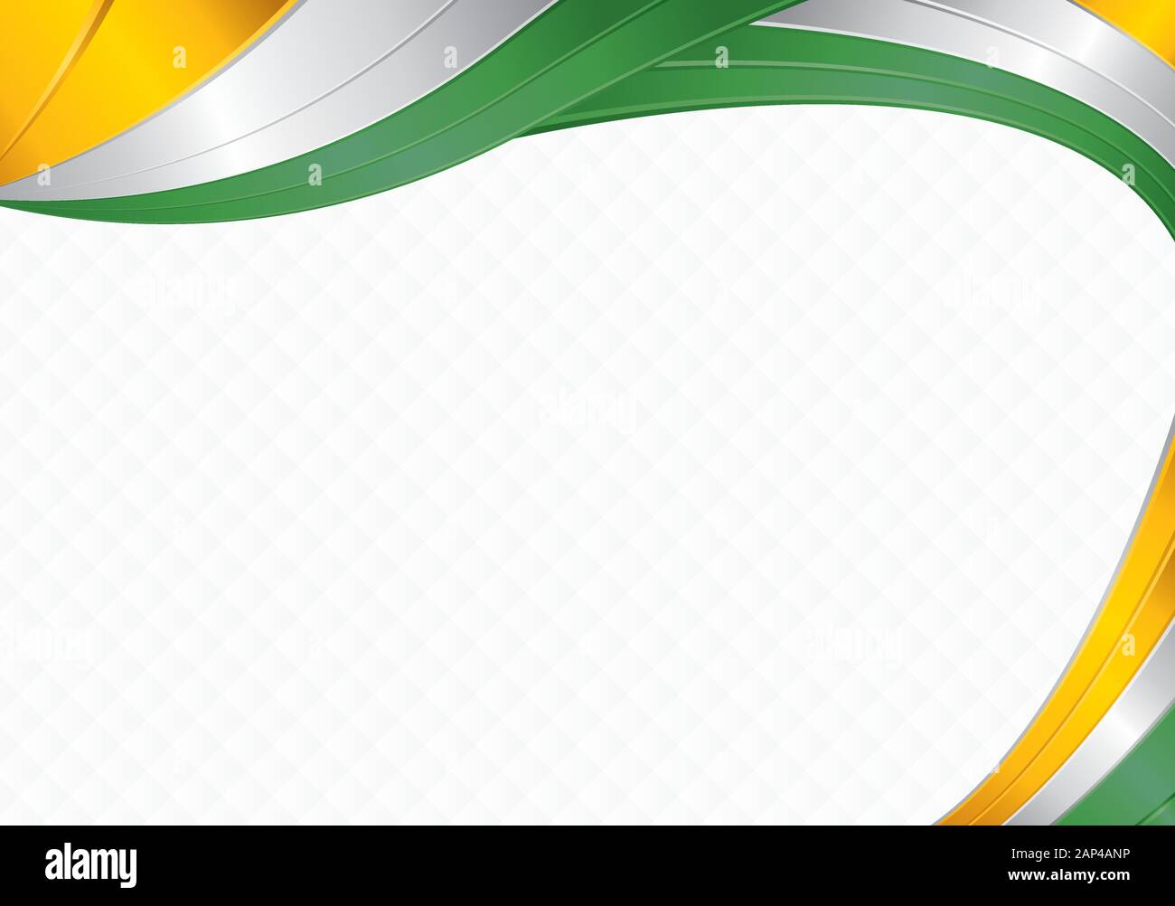 Abstract background with wave shapes with the green, yellow, white colors  of the flag of India to use as Diploma or Certificate Stock Vector Image &  Art - Alamy