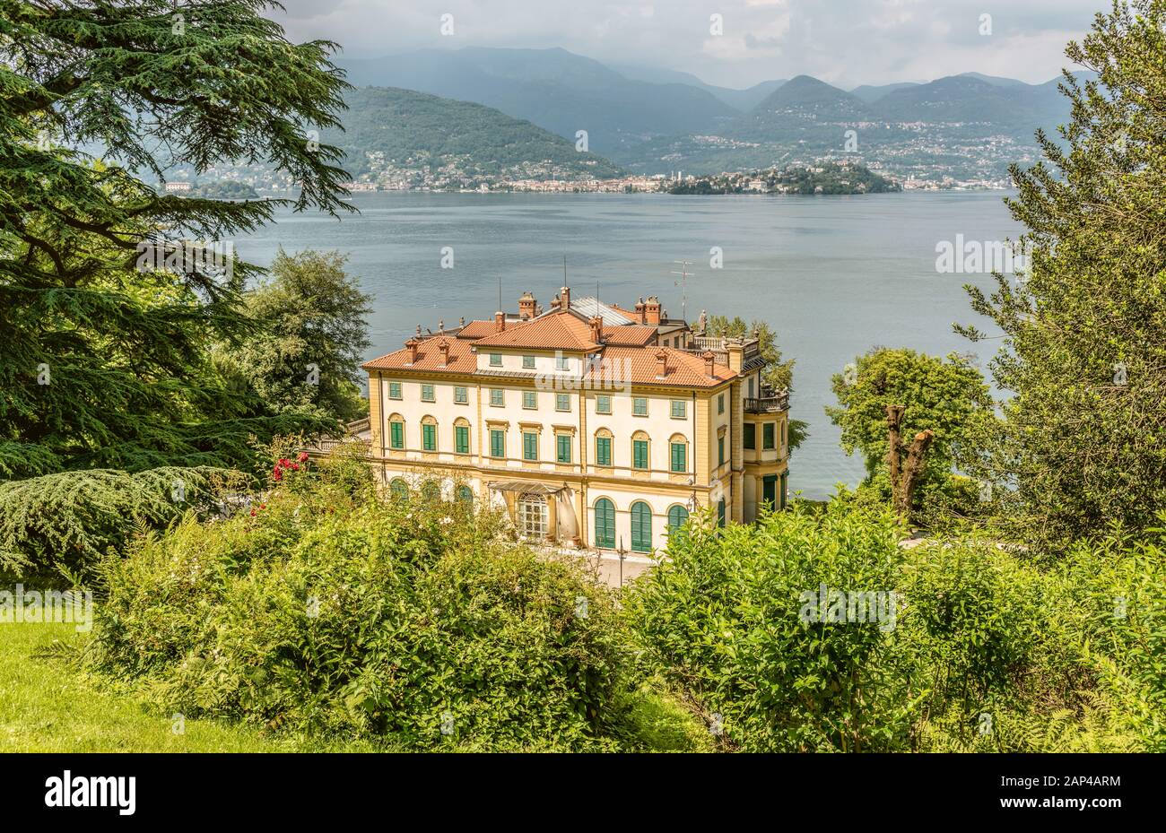 Villa Pallavicino of Stresa at Lago Maggiore, Piemont, Italy Stock Photo