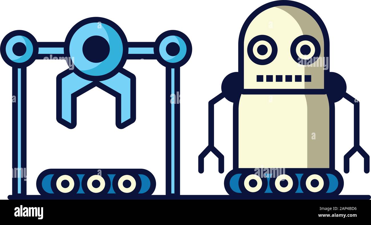 couple of robots technology icons Stock Vector Image & Art - Alamy