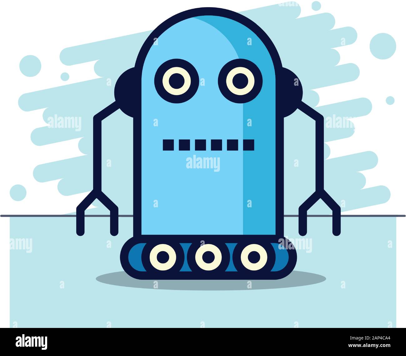 robot with wheel technology icon Stock Vector Image & Art - Alamy