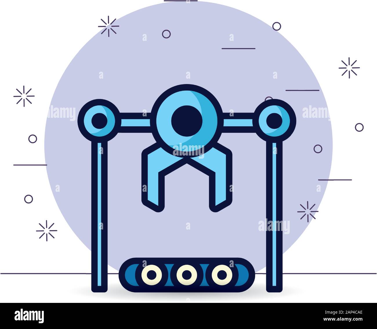 robot floating technology isolated icon Stock Vector Image & Art - Alamy