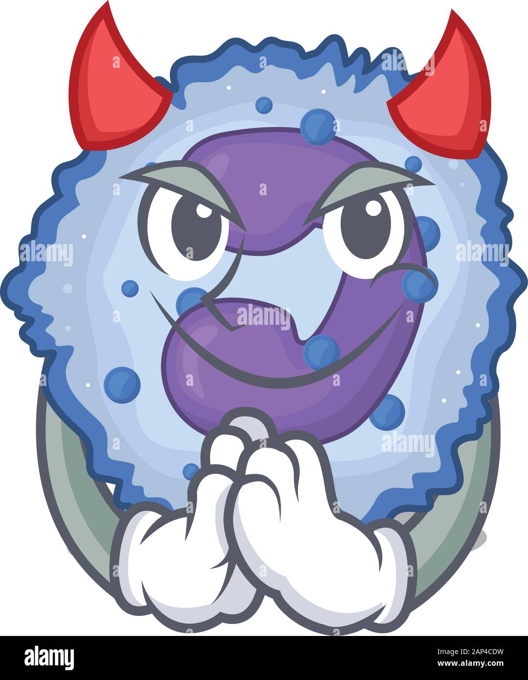 Devil basophil cell Cartoon in character design Stock Vector Image ...