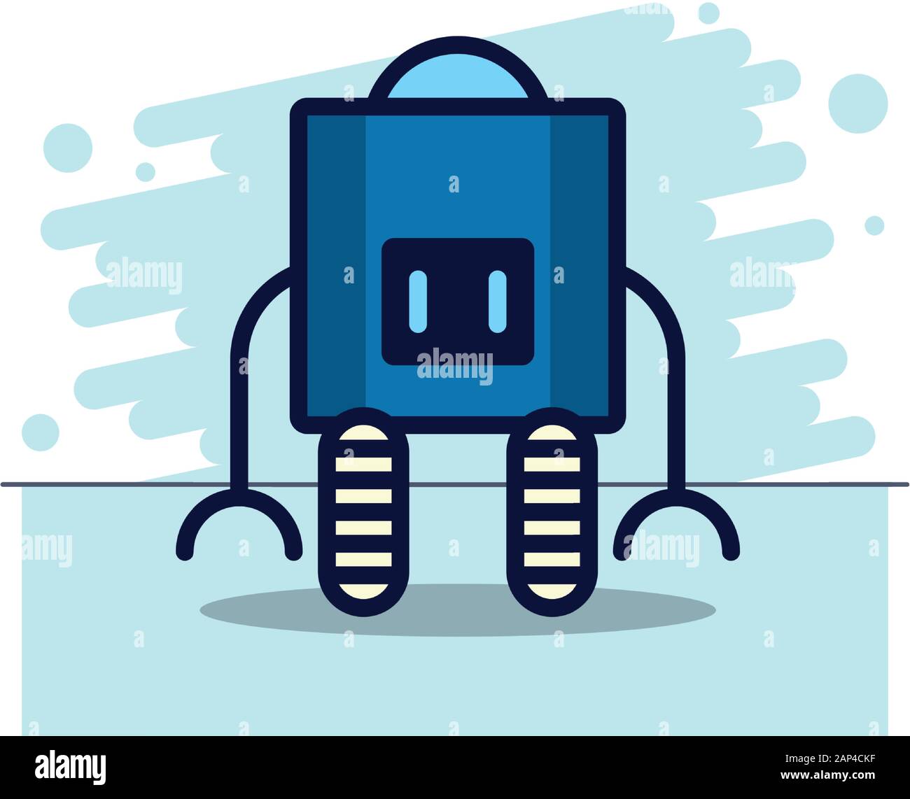 robot with wheel technology icon Stock Vector Image & Art - Alamy