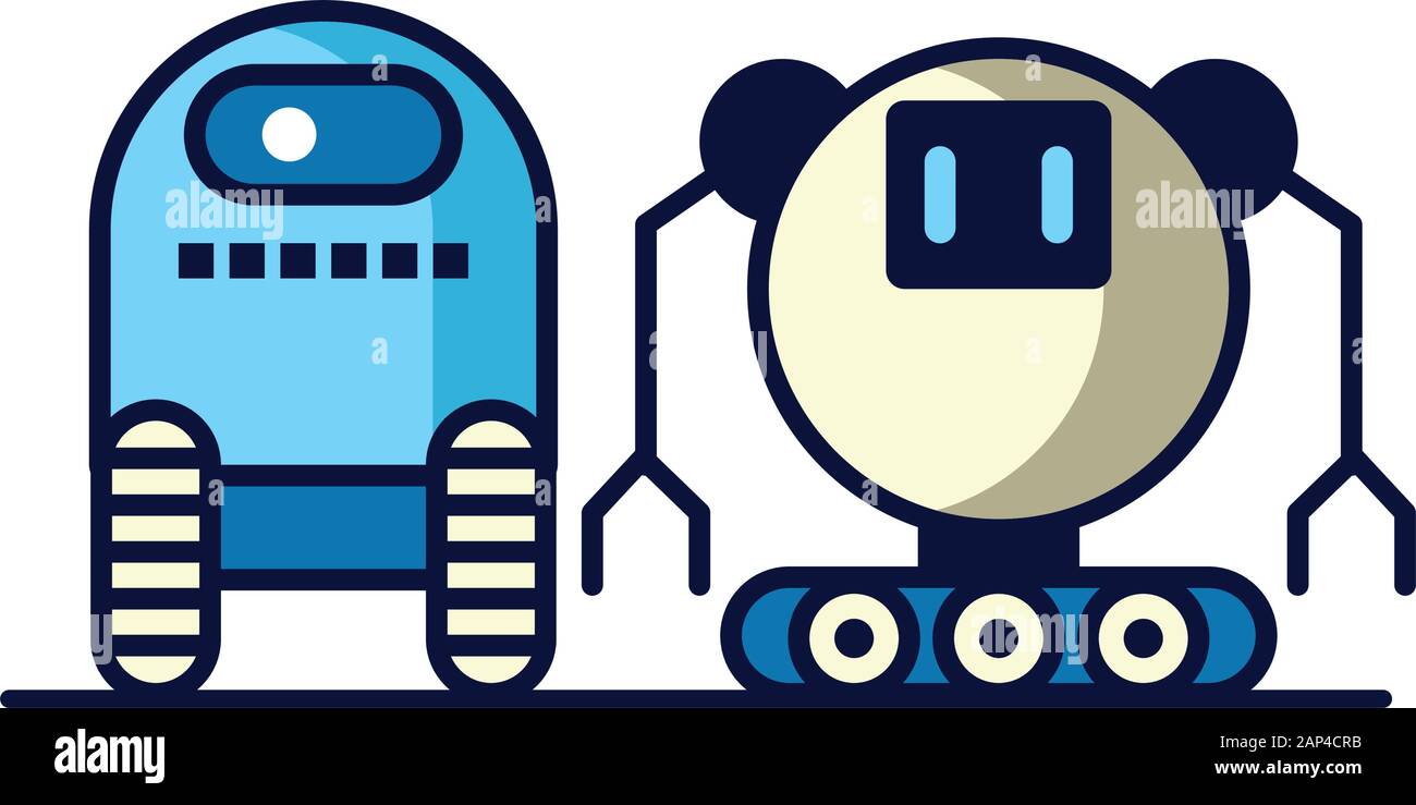 couple of robots technology icons Stock Vector Image & Art - Alamy