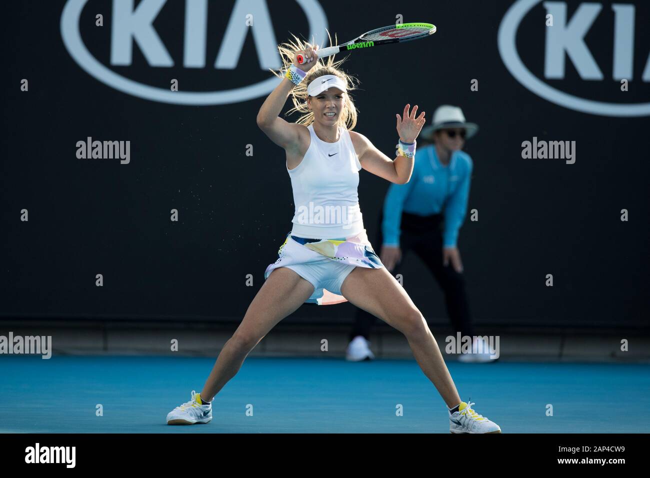 bestemt Bestemt Rotere Melbourne, Australia. 21st Jan, 2020. Katie Boulter of Great Britain played  Elina Svitolina of Ukraine during the first round match at the ATP  Australian Open 2020 at Melbourne Park, Melbourne, Australia on