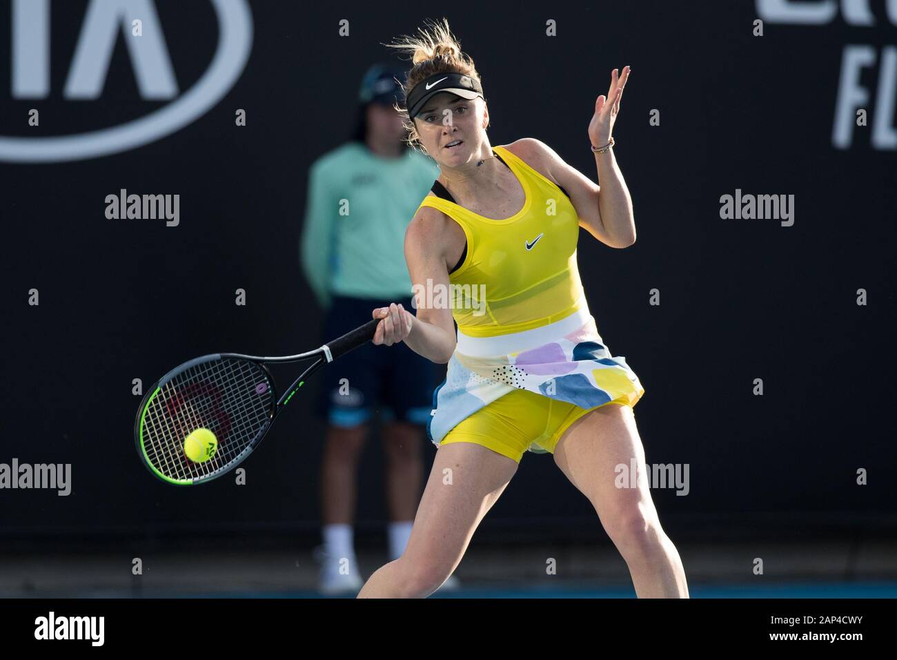 Melbourne, Australia. 21st Jan, 2020. Elina Svitolina of Ukraine played  Katie Boulter of Great Britain during the first round match at the ATP  Australian Open 2020 at Melbourne Park, Melbourne, Australia on