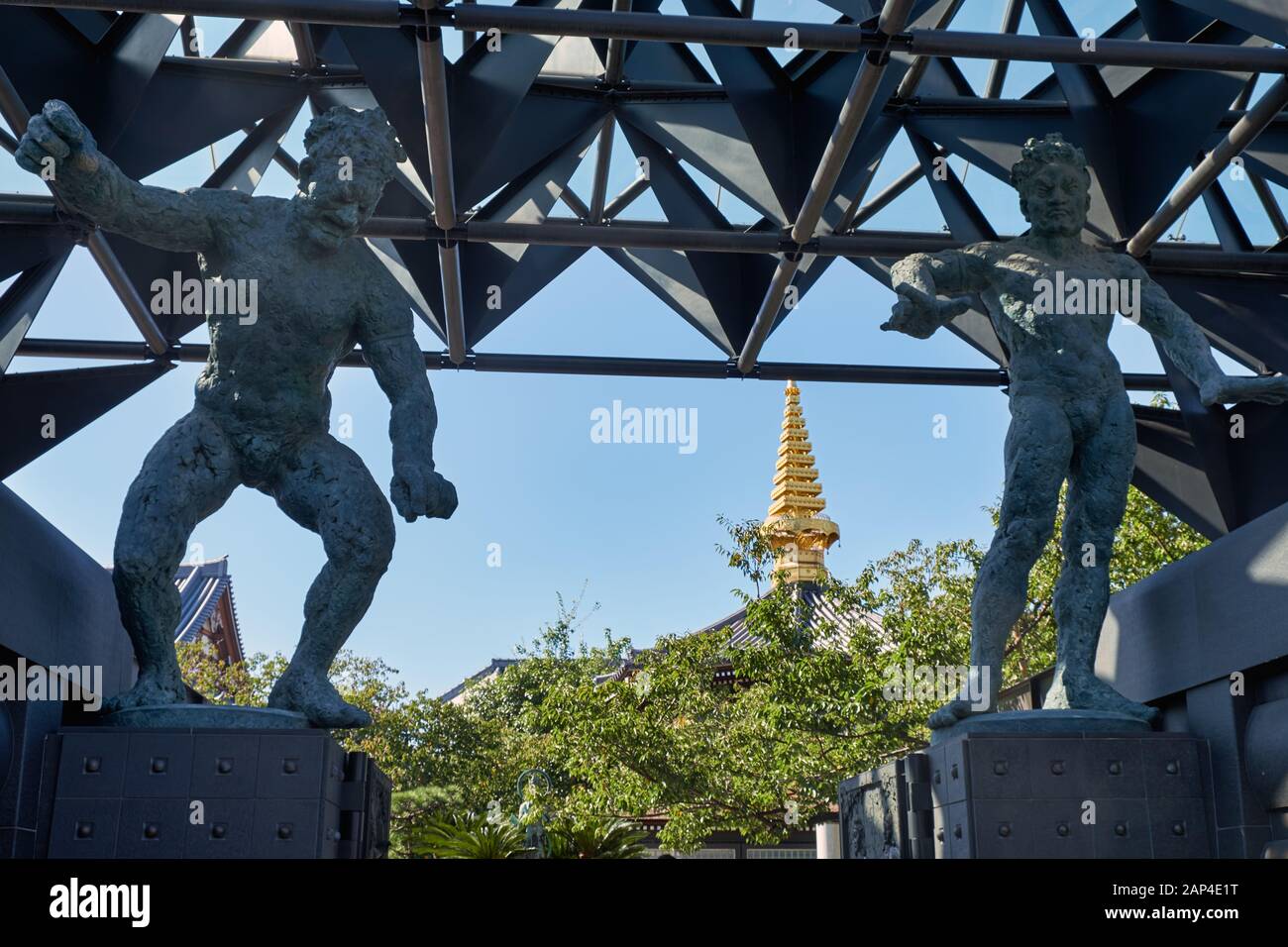 The view of Nio Guardians under the modern Niomon gates constructed out
