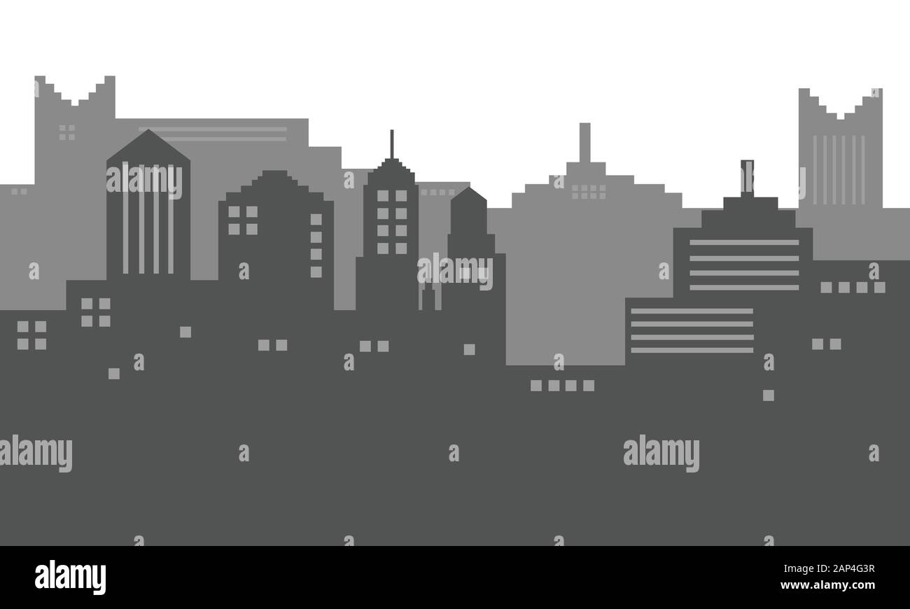 City Illustration Vector Art Background