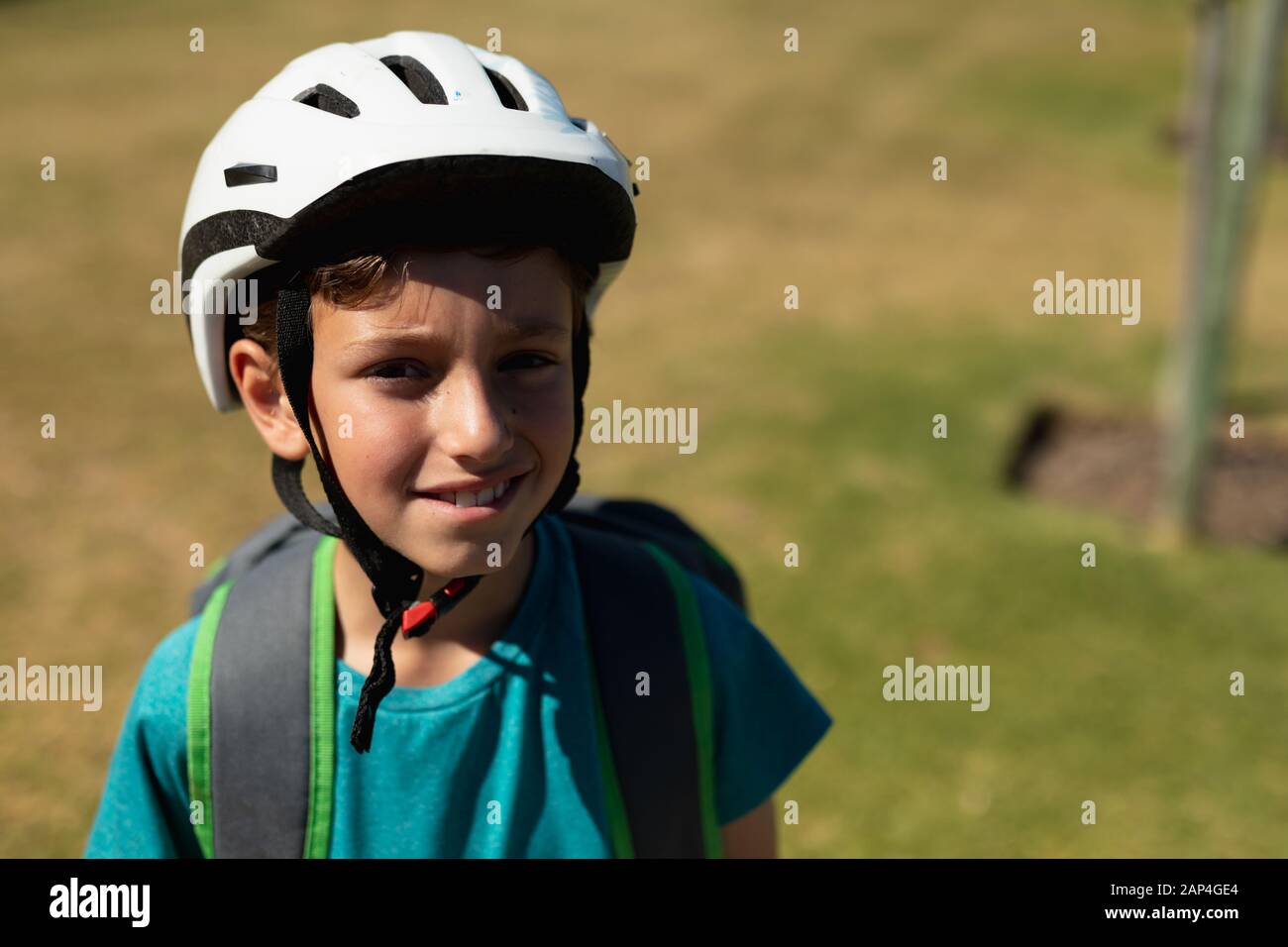 Boy wearing safety helmet hi-res stock photography and images - Alamy