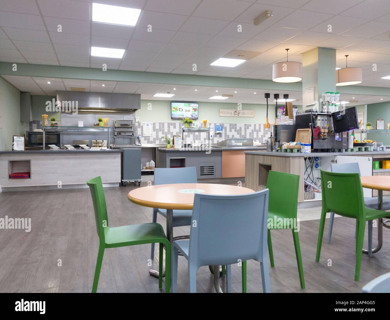 Hospital canteen, England Stock Photo Alamy