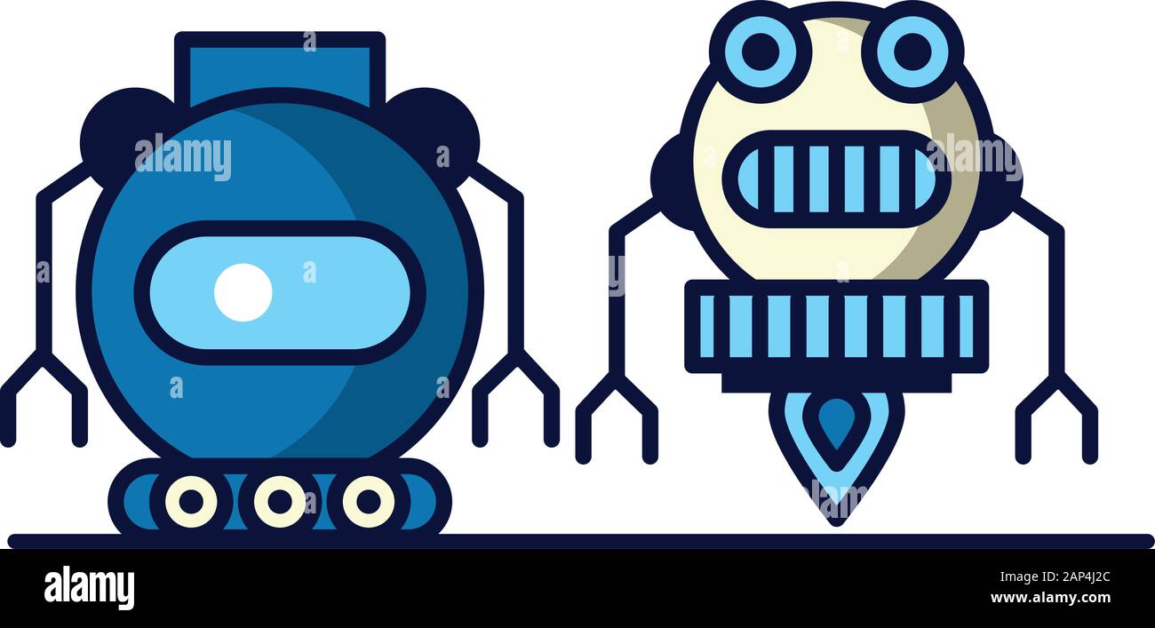 couple of robots technology icons Stock Vector Image & Art - Alamy