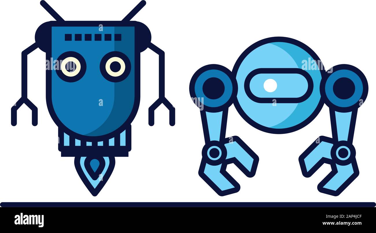 couple of robots technology icons Stock Vector Image & Art - Alamy