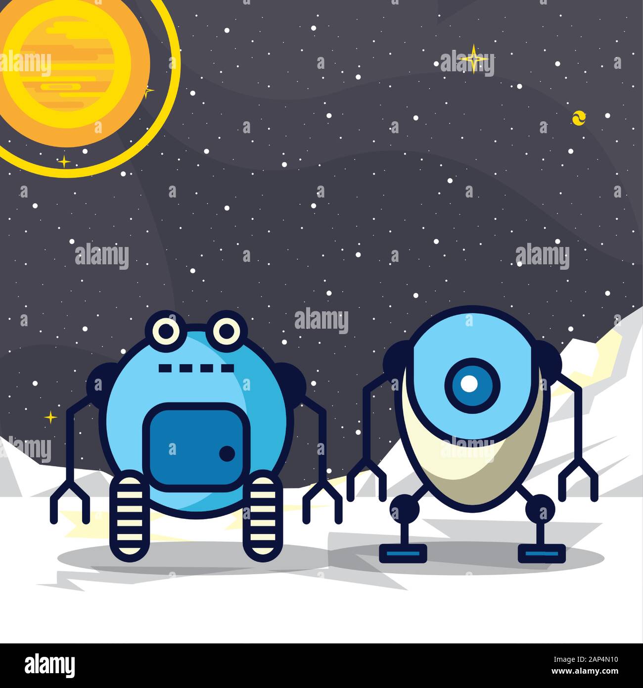 couple of robots technology icons Stock Vector Image & Art - Alamy