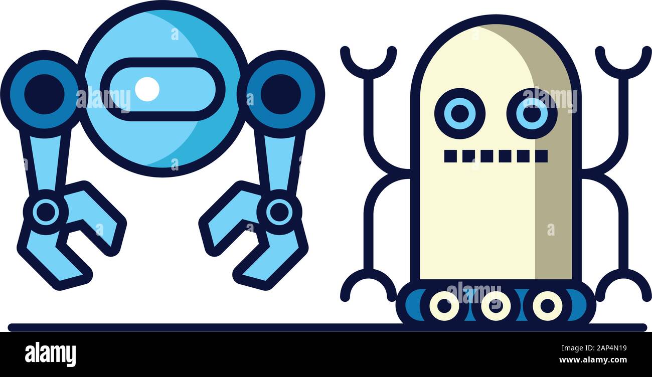 couple of robots technology icons Stock Vector Image & Art - Alamy